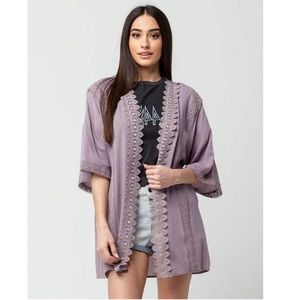 Good luck gem lace kimono